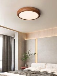 Wood Grain Round Ceiling Lamp