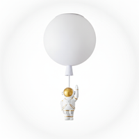 Frosted Balloon Ceiling Light, Metal, Acrylic, E26 Base