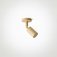 Ceiling Spotlight Rustic Natural Wood Beam, Metal, E27 Base