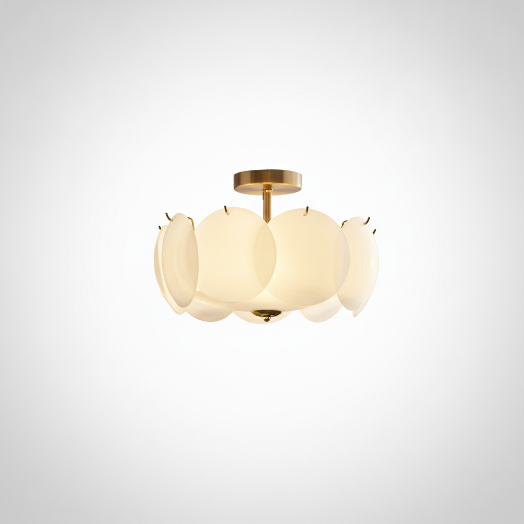 Pembridge Ceiling Light, Copper, Glass, E14 Base
