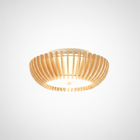Flush Mount Ceiling Fixture Scandinavian Wood Round