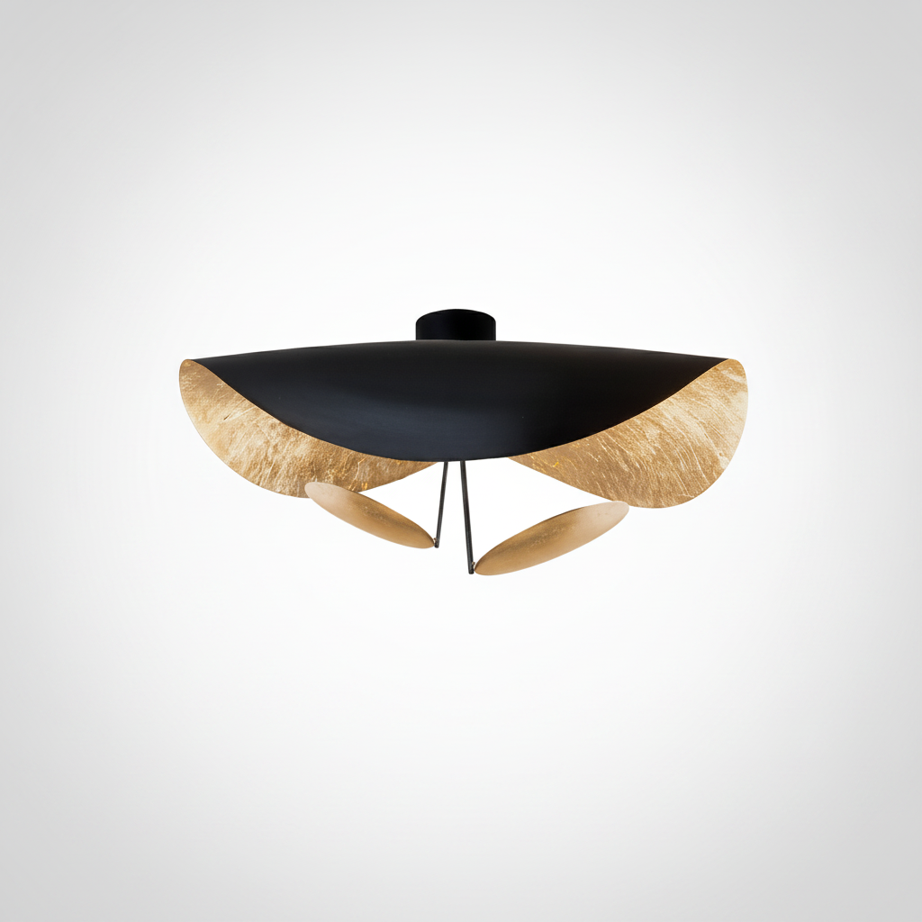 Flush Mount Ceiling Light Steel, Integrated LED, Living Room Bedroom