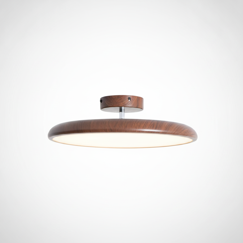 Lola Wood Grain Adjustable Ceiling Lamp, Metal, Acrylic