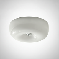 Pudding Mouth Blown Glass Flush Mount Ceiling Light, Integrated LED