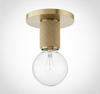 Simple Style Flush Mount Light, Glass, E26 Base