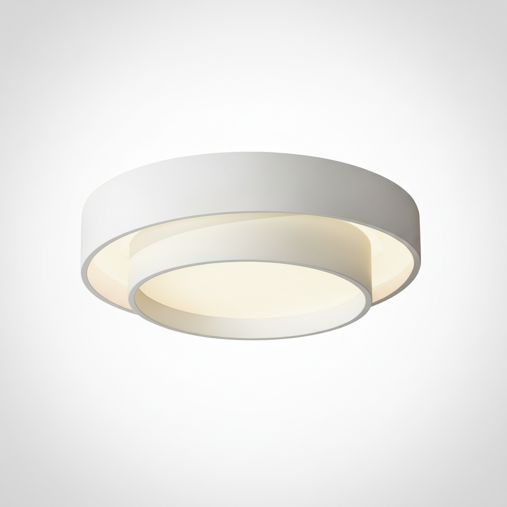 Flush Mount Ceiling Light Metal and Acrylic, Integrated LED
