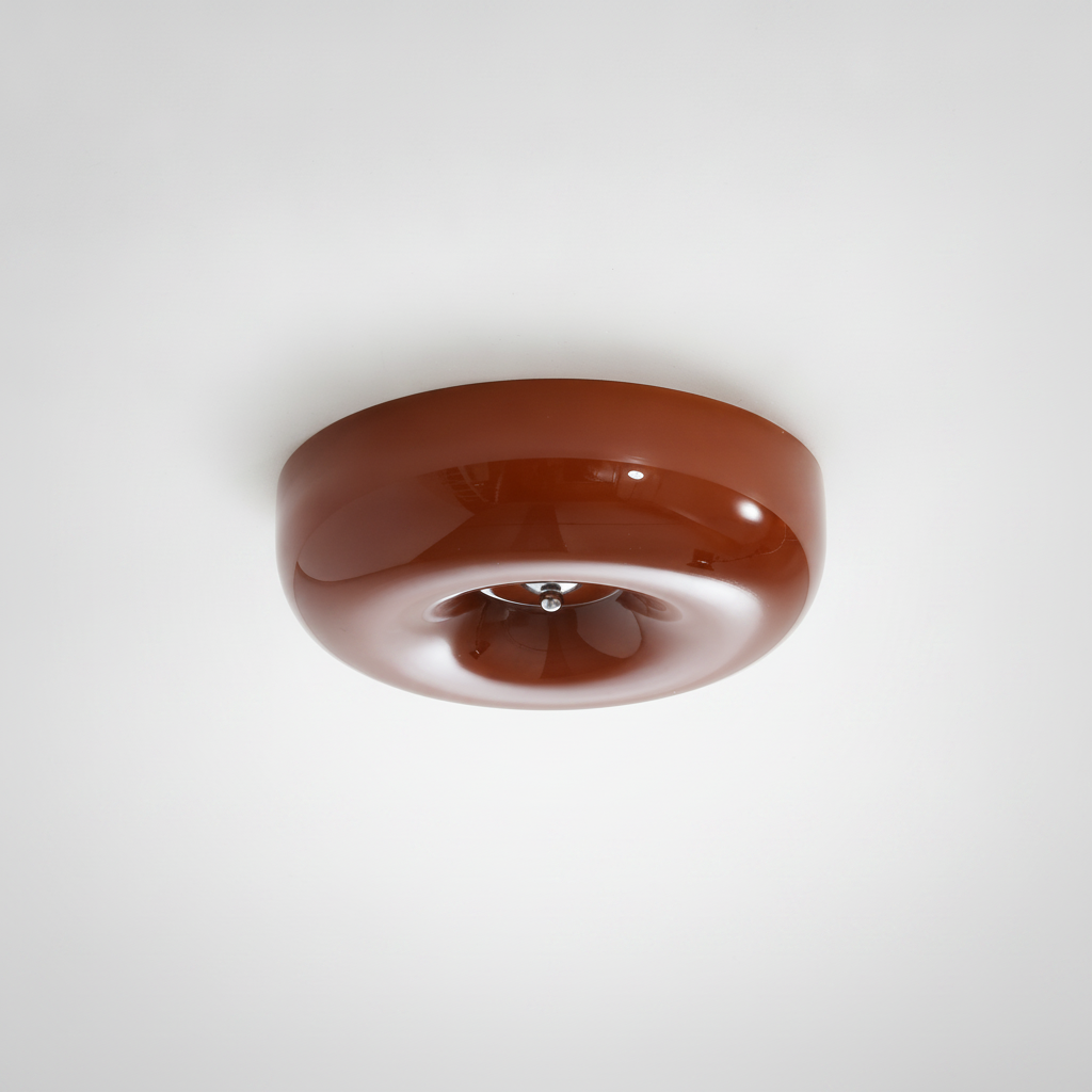 Swirl Glass Ceiling Lamp, Iron, Integrated LED