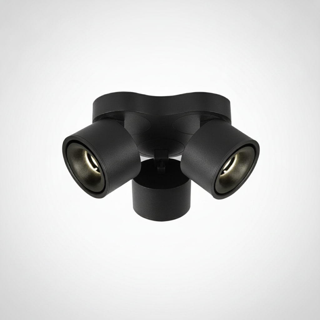 Three Head Spotlight Rotating Folding