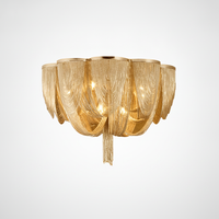 Semi Flush Ceiling Light Chain Tassel Metal Aluminum E14