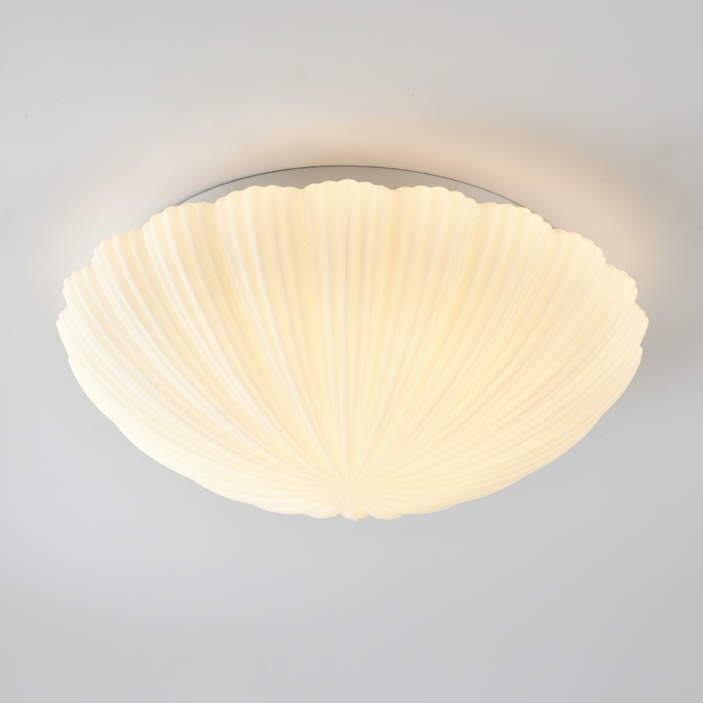 Devan Seashell Ceiling Lamp, Iron, Glass, Integrated LED