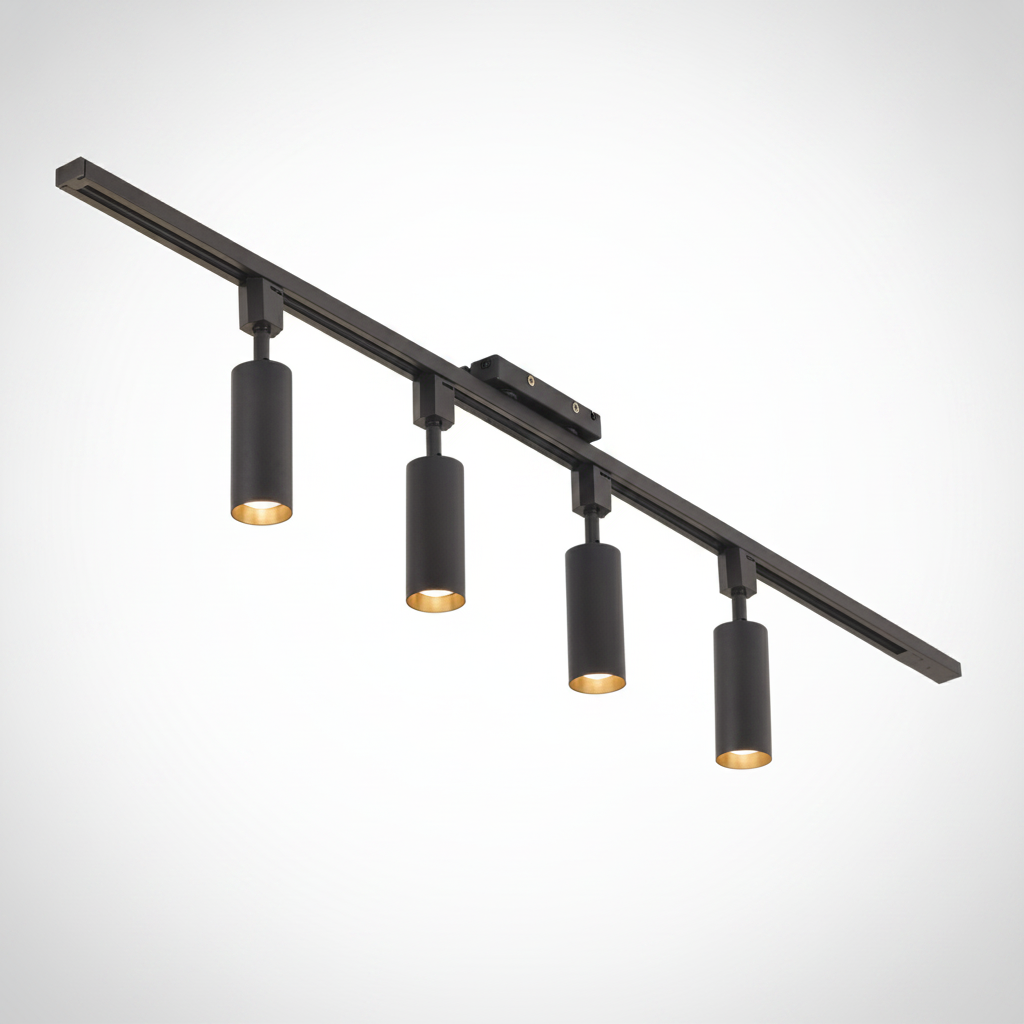 Track Light Cylinder Metal Aluminum Integrated LED