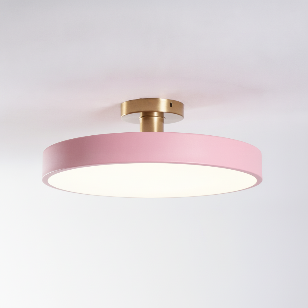 Flush Mount Ceiling Light Modern Aluminum Acrylic, Integrated LED