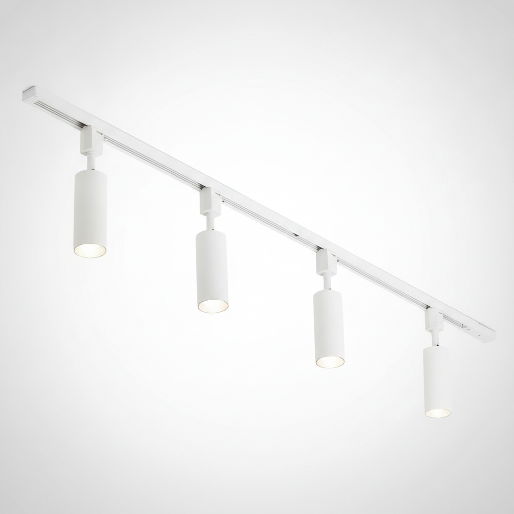 Track Light Cylinder Metal Aluminum Integrated LED