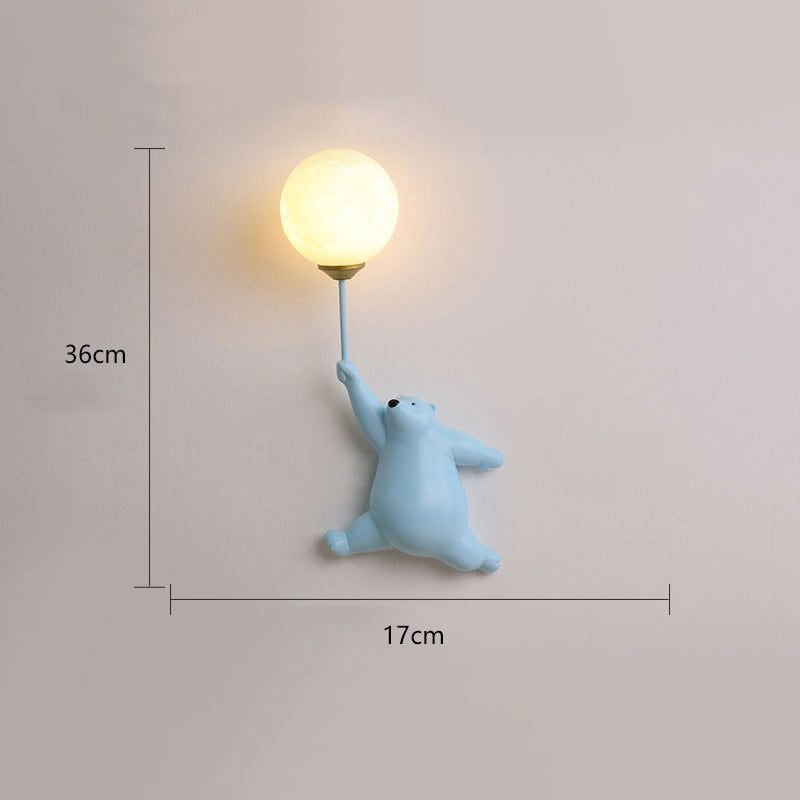 Applique Murale Ours au Ballon Lumineux