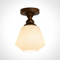 Marcellis Ceiling Lamp, Bronze, Glass, E26 Base