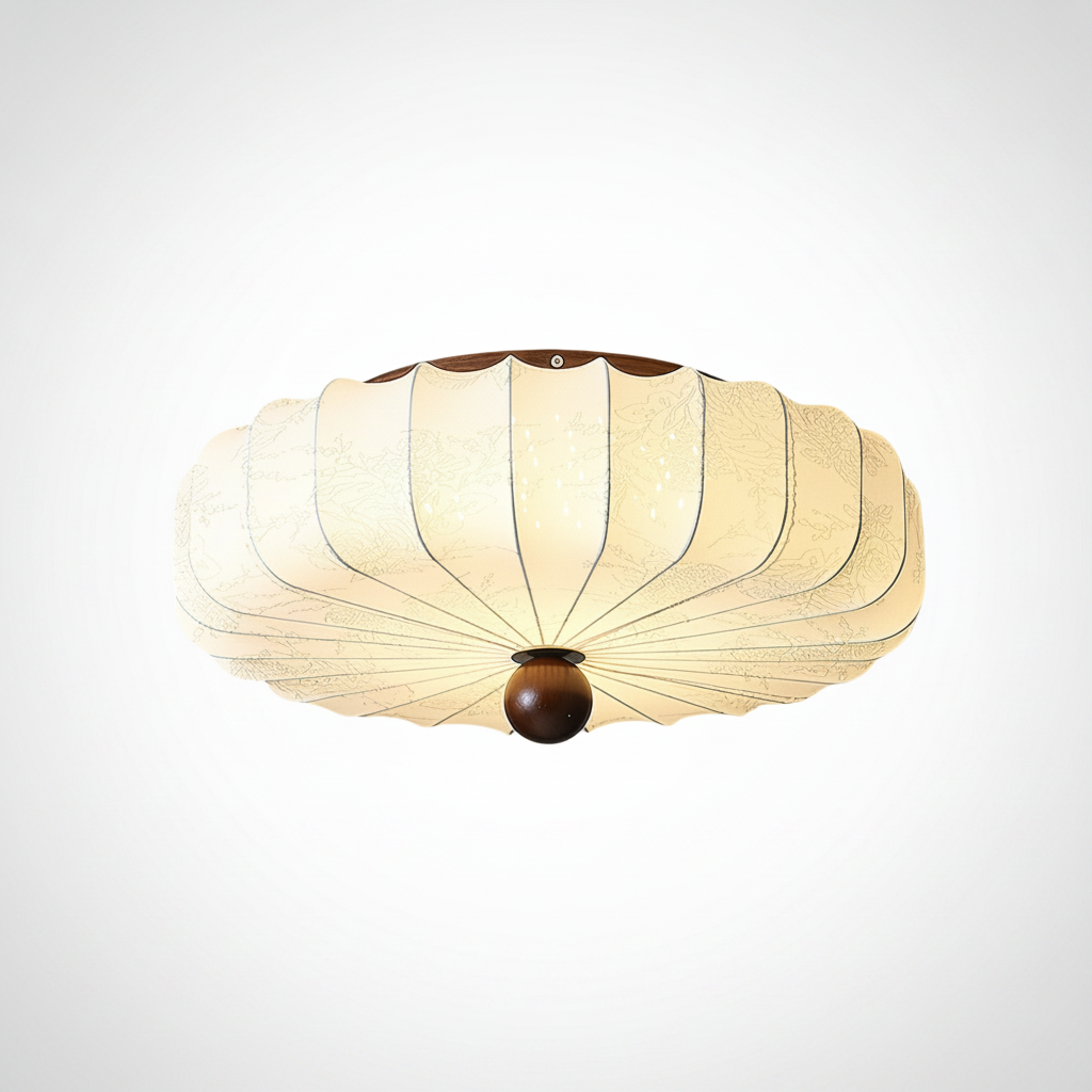 Evelune Petal Ceiling Light, Wood, Integrated LED