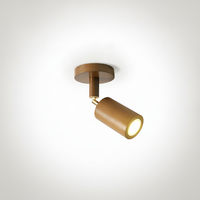 Ceiling Spotlight Rustic Natural Wood Beam, Metal, E27 Base