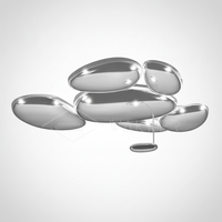 LED Ceiling Light Organic Modern Pebble Design, Integrated LED