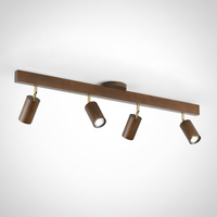 Ceiling Spotlight Rustic Natural Wood Beam, Metal, E27 Base