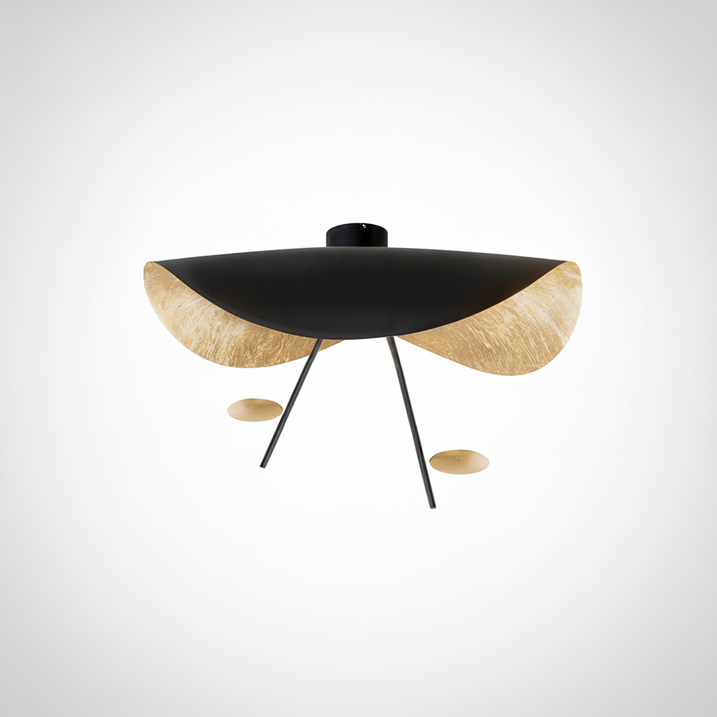 Flush Mount Ceiling Light Steel, Integrated LED, Living Room Bedroom