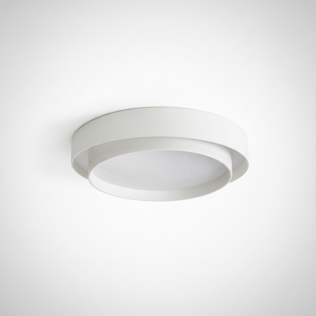 Flush Mount Ceiling Light Metal and Acrylic, Integrated LED