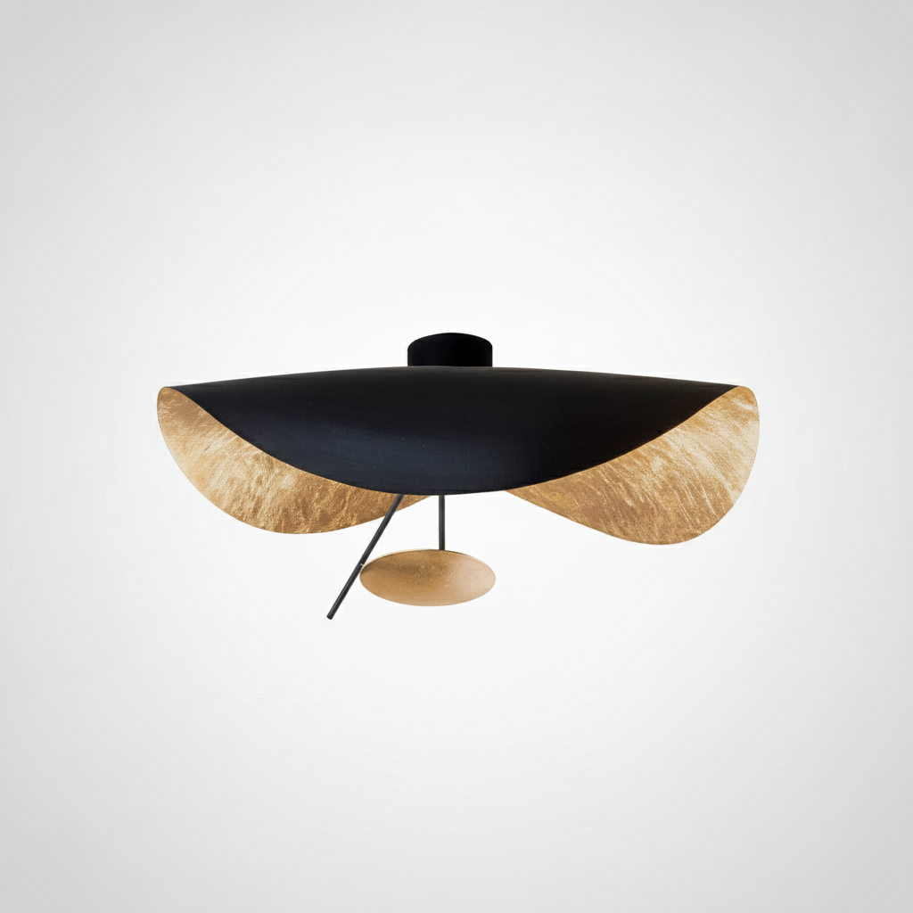 Flush Mount Ceiling Light Steel, Integrated LED, Living Room Bedroom