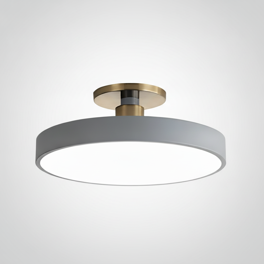 Flush Mount Ceiling Light Modern Aluminum Acrylic, Integrated LED
