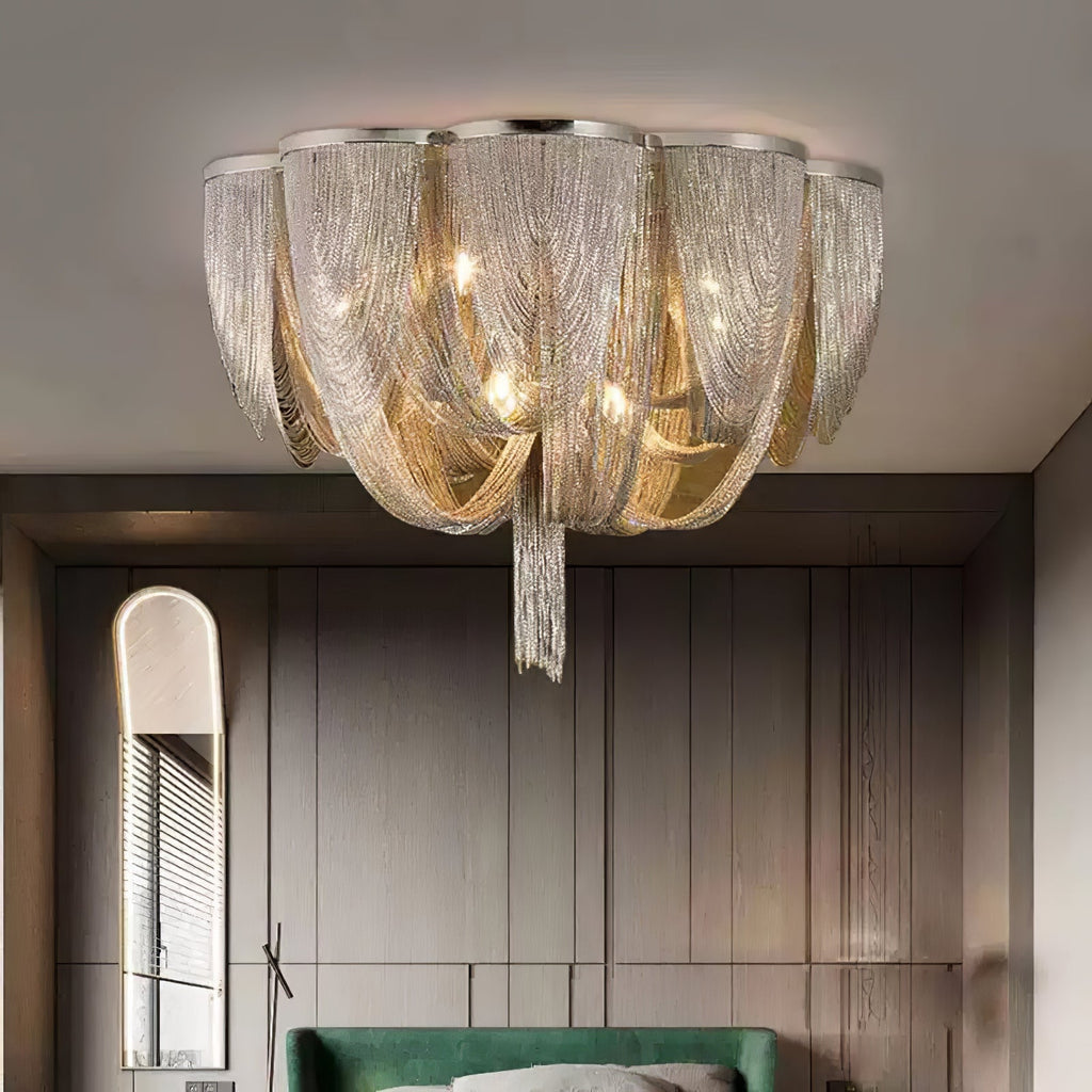 Chain Tassel Ceiling Light