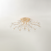 Crystal Flower Flush Mount Ceiling Light