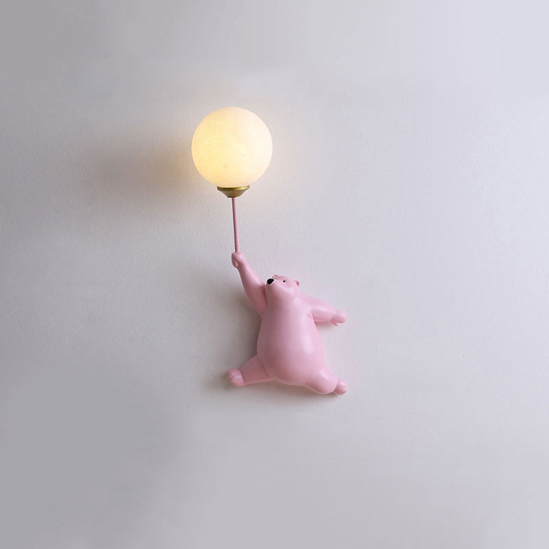 Applique Murale Ours au Ballon Lumineux