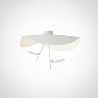 Flush Mount Ceiling Light Steel, Integrated LED, Living Room Bedroom