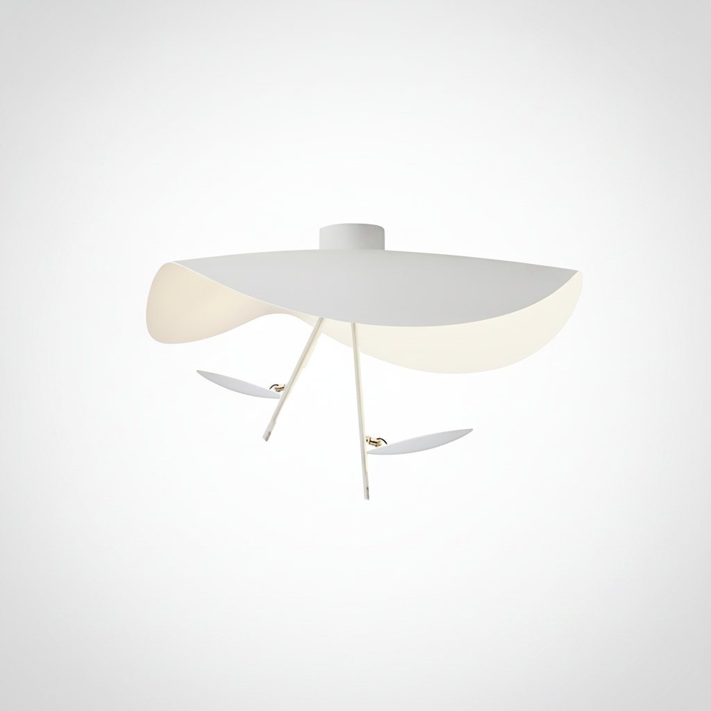 Flush Mount Ceiling Light Steel, Integrated LED, Living Room Bedroom