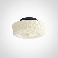 Ceiling Light Metal And Glass, E26 Base, Hardwired