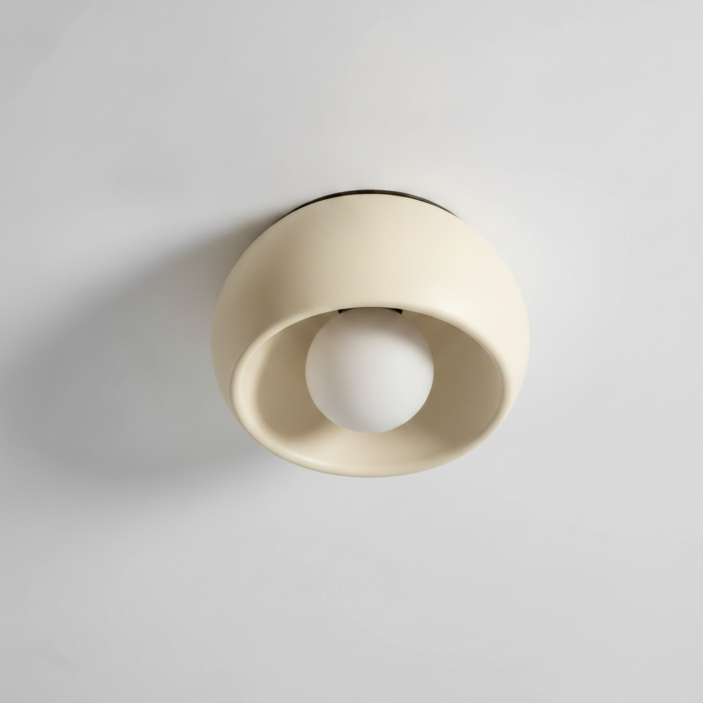 Louis Round Ceiling Light, Metal, Glass, G9 Base