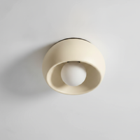 Louis Round Ceiling Light, Metal, Glass, G9 Base