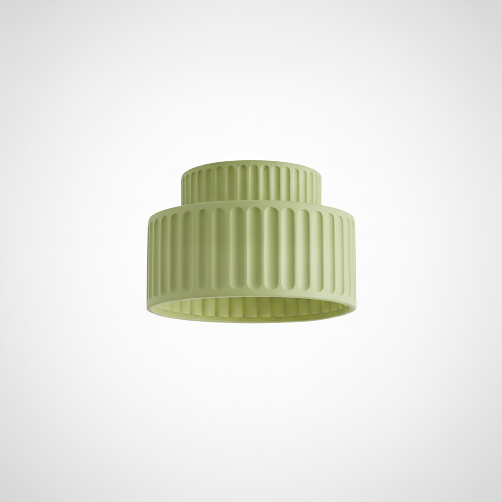 Flush Mount Ceiling Light Pleated Acrylic Resin Metal