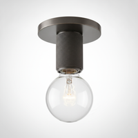Simple Style Flush Mount Light, Glass, E26 Base