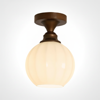 Marcellis Ceiling Lamp, Bronze, Glass, E26 Base