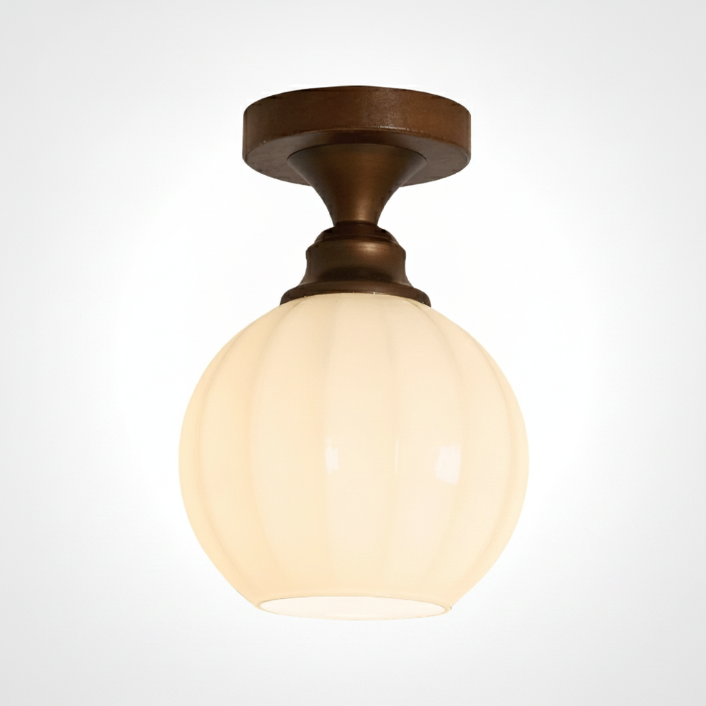 Marcellis Ceiling Lamp, Bronze, Glass, E26 Base