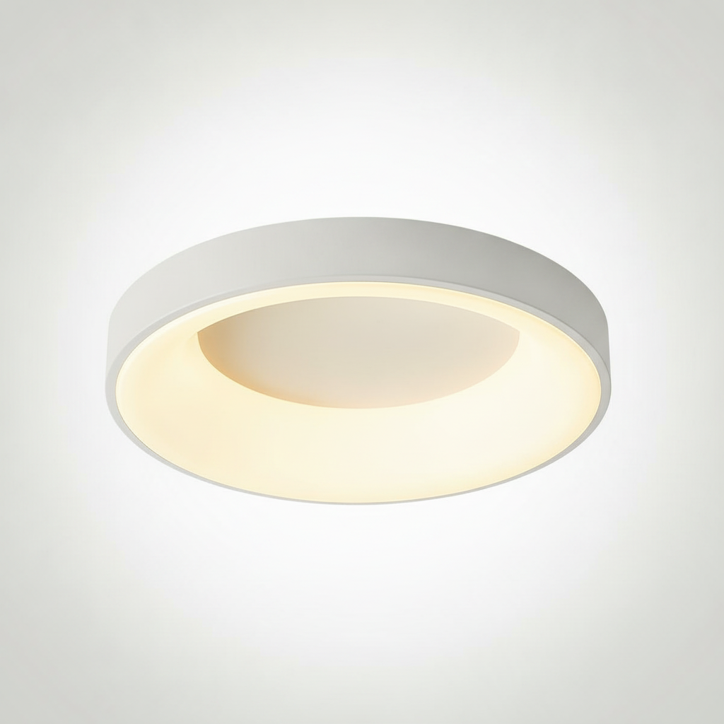 Flush Mount Ceiling Light Contemporary Metal Acrylic, Integrated LED