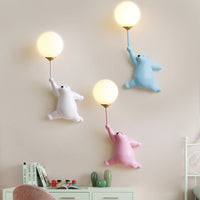 Applique Murale Ours au Ballon Lumineux