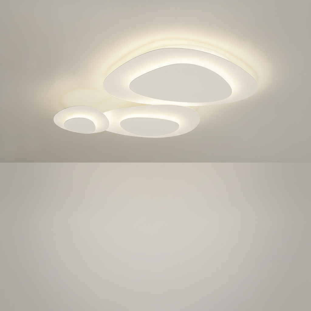 Plafonnier LED Nuage en Métal Blanc