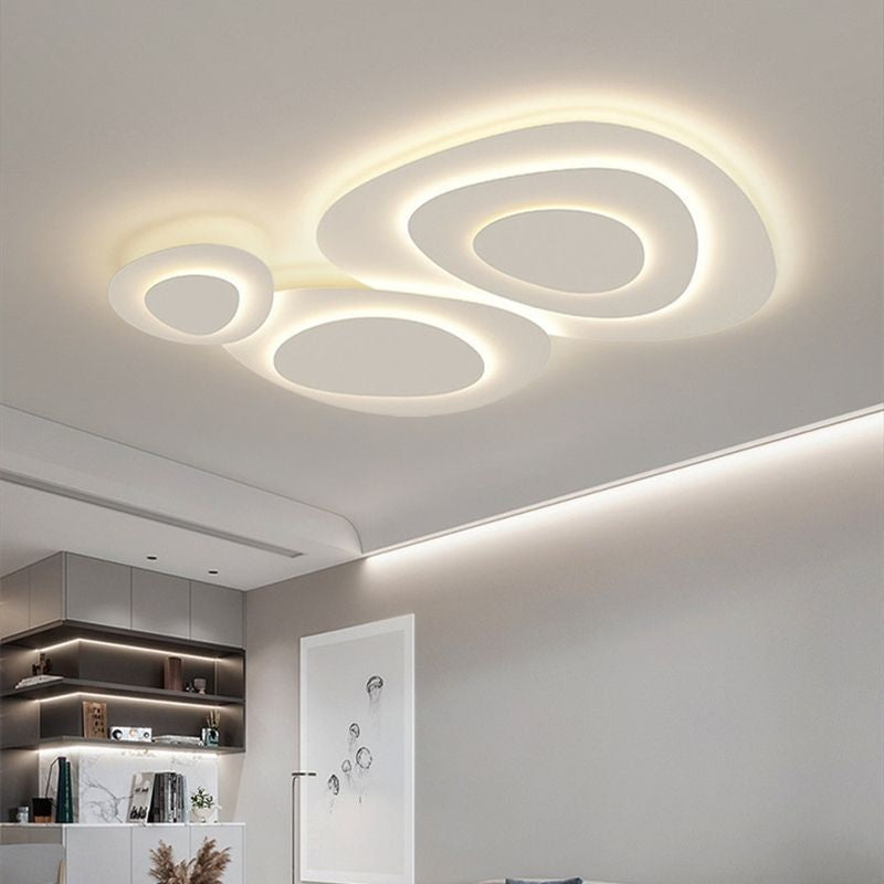 Plafonnier LED Nuage en Métal Blanc