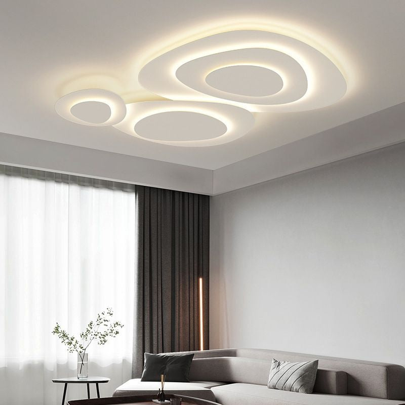 Plafonnier LED Nuage en Métal Blanc