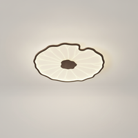 Plafonnier Feuille de Lotus en Bois