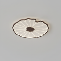 Plafonnier Feuille de Lotus en Bois