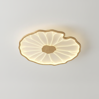 Plafonnier Feuille de Lotus en Bois