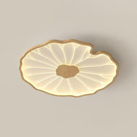 Plafonnier Feuille de Lotus en Bois