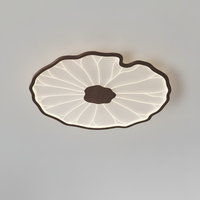 Plafonnier Feuille de Lotus en Bois