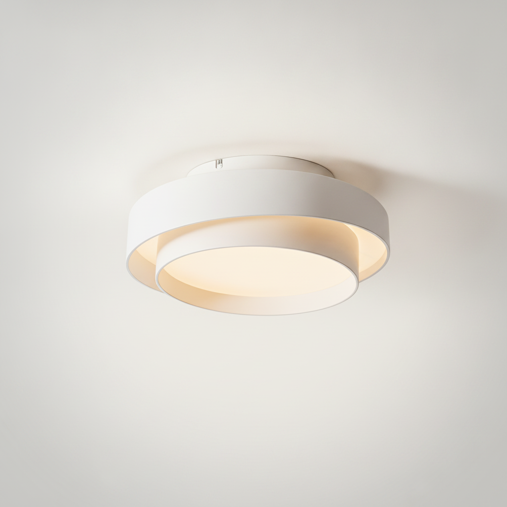 Plafonnier Cylindre Double Couche Moderne